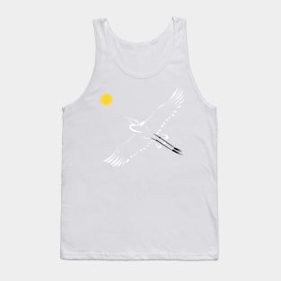 Egret Flying and Sun Tank Top